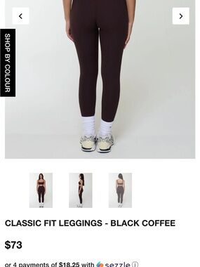 Classic Fit Leggings - Black Coffee